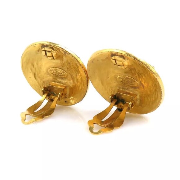 Auth CHANEL Vintage CC Logo Clip on Earrings Gold Metal - e60126a - Picture 4 of 11